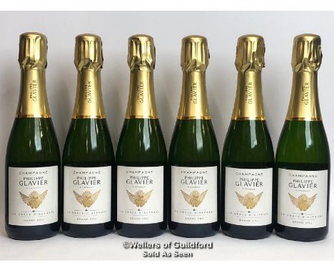SIX BOTTLES OF LA GRÂCE D'ALPHAËL GRAND CRU EXTRA BRUT CHAMPAGNE, PHILIPPE GLAVIER, 37.5CL, 12% VOL / THIS LOT ATTRACTS VAT O