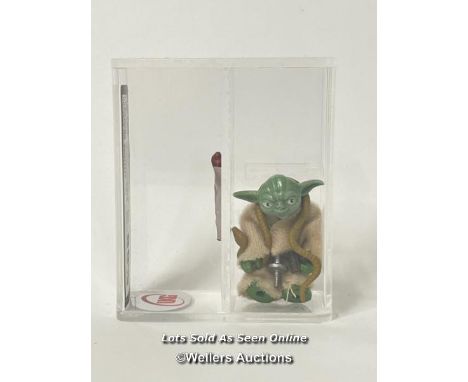 Star Wars vintage Yoda (brown snake variant) 3 3/4" figure, HK, 1980, UKG graded 80% figure 80, paint 80, cape 80.  