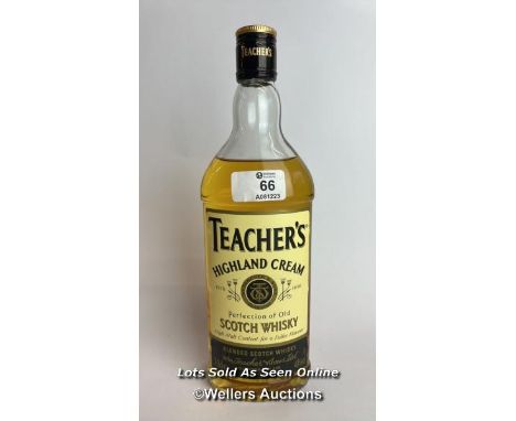 Teachers Highland Cream Scotch Whisky, 70cl, 43% vol / Please see images for fill level and general condition. Please be awar