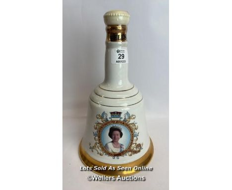 Bell's Scotch Whisky In a Wade Commemortative Decanter Commemortating The 60th Birthday of Her Majesty Queen Elizabeth II, Ap