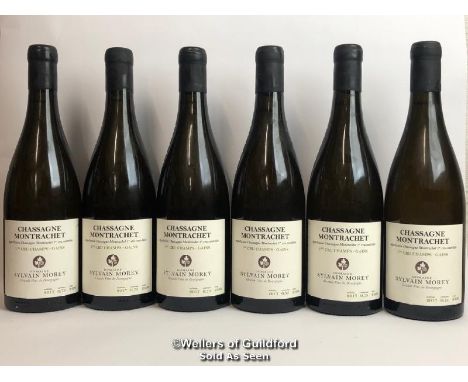 SIX BOTTLES OF 2017 CHASSAGNE MONTRACHET 1ER CRU CHAMPS - GAINS, SYLVAIN MOREY, BURGUNDY, 75CL, 13% VOL / THIS LOT ATTRACTS V