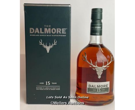 The Dalmore Highland Single Malth Scotch Whisky, Aged 15 years, 70cl, 40% vol, In original box / Please see images for fill l