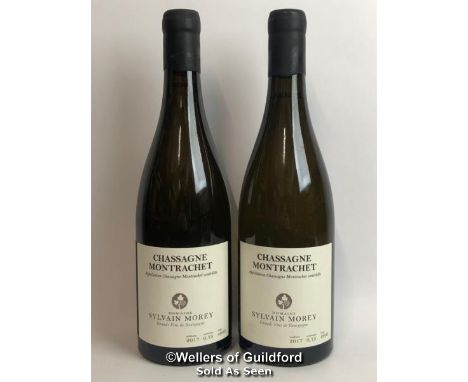 TWO BOTTLES OF CHASSAGNE MONTRACHET VILLAGE BLANC, SYLVAIN MOREY, BURGUNDY, 75CL, 13% VOL / THIS LOT ATTRACTS VAT ON THE HAMM