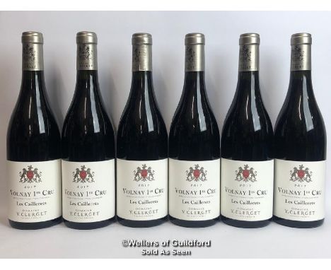 SIX BOTTLES OF 2017 VOLNAY 1ER CRU LES CAILLERETS, DOMAINE Y.CLERGET, BURGUNDY, RED, 75CL, 13% VOL / THIS LOT ATTRACTS VAT ON