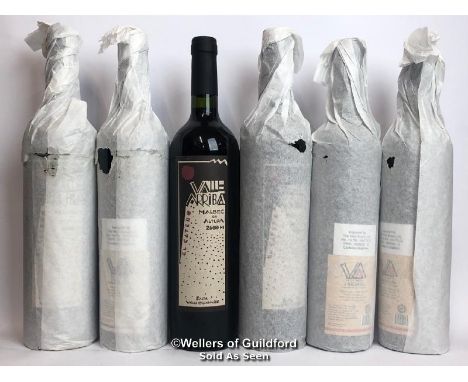 SIX BOTTLES OF 2017 "EL CATENO" MALBEC DE ALTURA 2600M, VALLE ARRIBA, 75CL, 14.5% VOL / THIS LOT ATTRACTS VAT ON THE HAMMER P