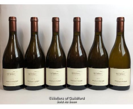 SIX BOTTLES OF 2014 CLIMAT "EN SERVY" POUILLY-FUISSE, DENIS BOUCHACOURT, BURGUNDY, 75CL, 13.5% VOL / THIS LOT ATTRACTS VAT ON