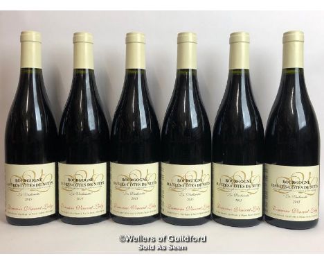 SIX BOTTLES OF 2015 BOURGOGNE HAUTES CÔTES DE NUITS ROUGE, LA VACHEROTTE, DOMAINE VINCENT LEDY, RED, BURGUNDY, 75CL, 13.5% VO