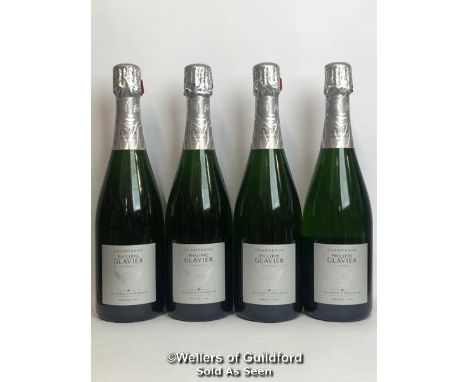 FOUR BOTTLES OF LA GRÂCE D'HAKAMIAH GRAND CRU CHAMPAGNE, PHILIPPE GLAVIER, 75CL, 12 % VOL / THIS LOT ATTRACTS VAT ON THE HAMM