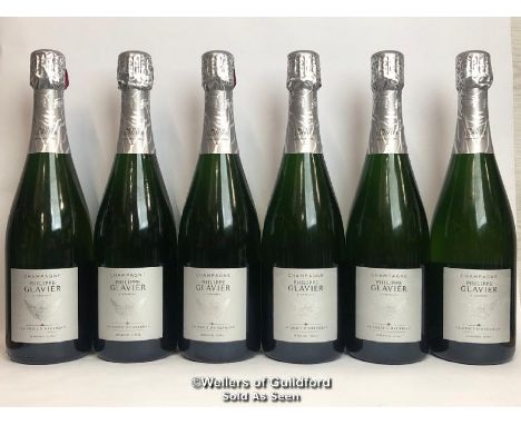 SIX BOTTLES OF LA GRÂCE D'HAKAMIAH GRAND CRU CHAMPAGNE, PHILIPPE GLAVIER, 75CL, 12 % VOL / THIS LOT ATTRACTS VAT ON THE HAMME