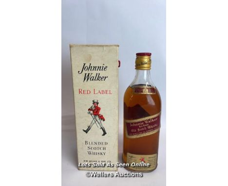 Johnnie Walker Red Label Old Scotch Whisky, Vintage bottling, 50cl, in original box / Please see images for fill level and ge