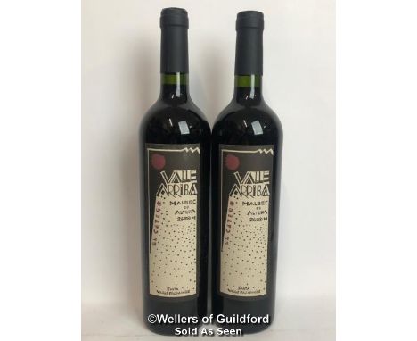 TWO BOTTLES OF 2017 "EL CATENO" MALBEC DE ALTURA 2600M, VALLE ARRIBA, 75CL, 14.5% VOL / THIS LOT ATTRACTS VAT ON THE HAMMER P