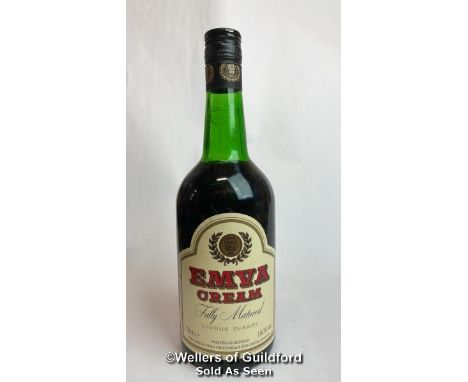 Emva Cream Fully Matured Cyprus Sherry, 60cl, 15% vol / Please see images for fill level and general condition. Please be awa