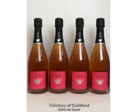 FOUR BOTTLES OF IDYLLE CÉLESTE ROSE GRAND CRU EXTRA BRUT CHAMPAGNE, PHILIPPE GLAVIER, 75CL, 12% VOL / THIS LOT ATTRACTS VAT O