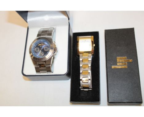 A Bradford Exchange RAF 90th Anniversary chronograph aviator's wristwatch boxed and one other wristwatch by HP (2)