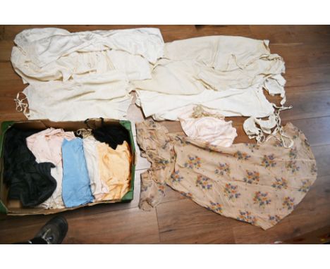 Box of vintage ladies underwear, nighties, dressing gowns, bra's and slips