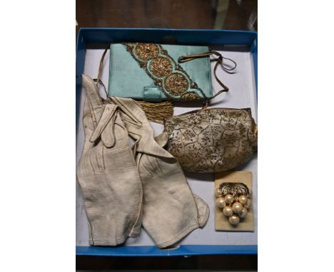 Vintage purses, gloves etc