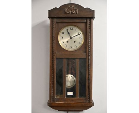 Oak wall clock, 76 cm 