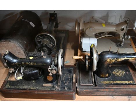 Four vintage sewing machines - Singer etc  NOTE - Singer and Winfield machines WITHDRAWN 