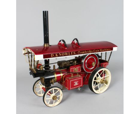 A 'Markie' model of a fairground showman's traction engine 'Trowbridge Coin Machines', built by Tony Pearce in 1983. The boil