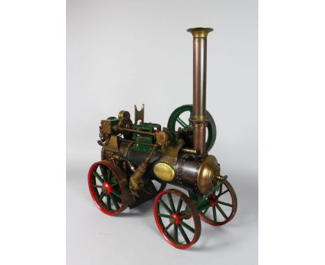 A Superb Live Steam Scale Model of a portable traction Engine or Steam Tractor, built by W Cox, North Bradley, Trowbridge. In