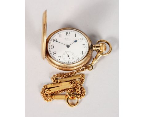A GENTLEMAN'S DENNISON FULL HUNTER AND CHAIN.