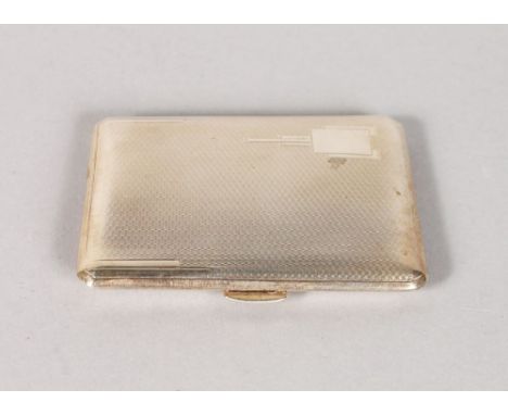 AN ENGINE TURNED CIGARETTE CASE. Birmingham 1937.