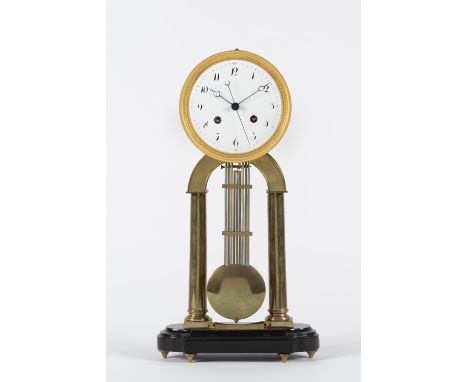 A fine early 19th century centre seconds table regulatorAttributed to Hubert Sarton The white enamel Arabic dial with outer m