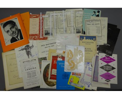 Collection of post 1930's signed Theatre & Concert programmes, including Ella Fitzgerald and Oscar Peterson, Yehudi Menuhin, 