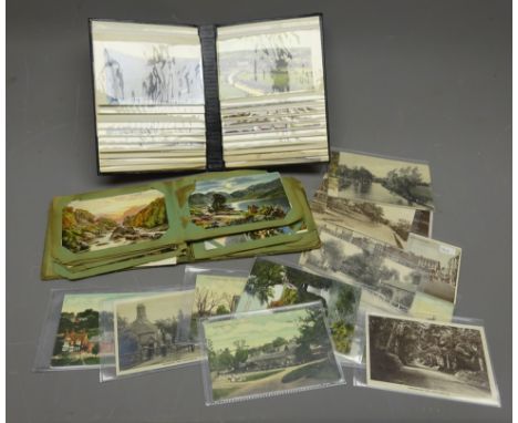 Collection of Local Post Cards including RP Levisham, Lockton, Lastingham, Hole of Horcum,etc in album, (40) another album ma