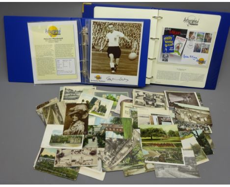 Collection of Autograph Editions signed photos. Sir Stanley Matthews, Jack Charlton & Malcolm Macdonald and a collection of s
