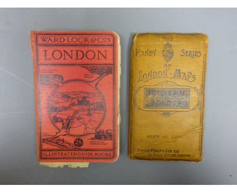 The Handy Series of London Maps, George Philip & Son Ltd 'Rhodes's Picture Map of London 1896' folding linen backed map, and 