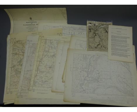 19th century hand coloured map of Whitby by Robt. Cooper of York, a 1in to 1mile scale map of Goathland Parish, and a collect