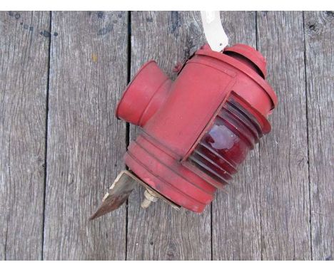 A dockside railway signal lamp case 
