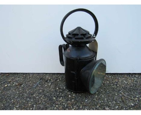 A railwayman's hand lamp with ceramic burner 
