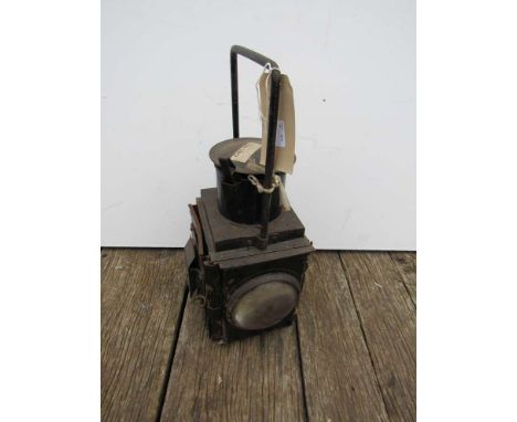 A B.R (W) railway tail lamp with reservoir and burner