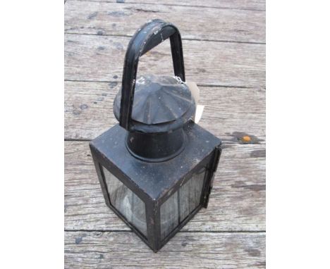 A B.R (M) railwayman's hand lamp with reservoir and burner