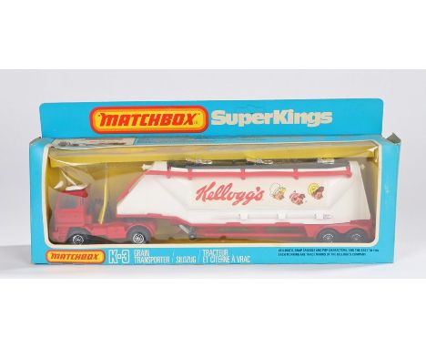 Matchbox Super Kings, K-3 Grain Transporter, Kellogg's with Snap, Crackle and pop, boxed as new