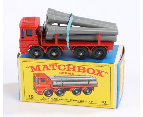 Matchbox Lesney, 10 Pipe Truck, boxed