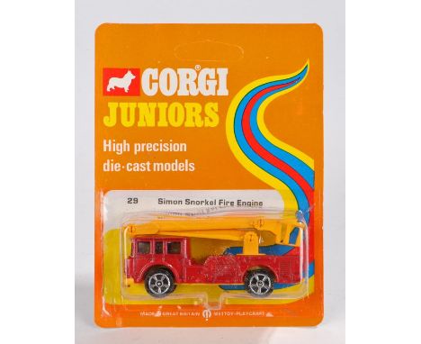 Corgi Juniors, 29 Simon Snorkel Fire Engine, cased as new