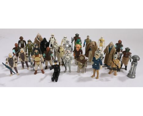 Collection of Star Wars model figures, to include a 1977 Darth Vader, 1983 Bib Fortuna with original weapon, 1981 AT-AT drive