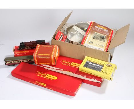 Collection of model railway, to include engine, carriages, track, modelling accessories etc.