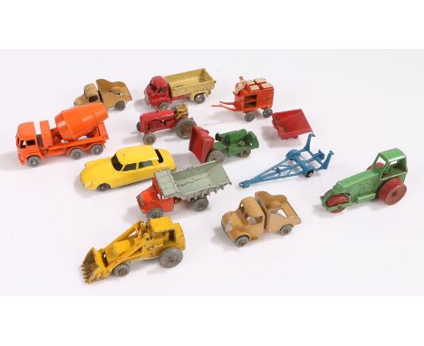 Collection of Matchbox Lesney, to include a No66, a bull dozer, tractor, steam roller, trucks, etc, (11)