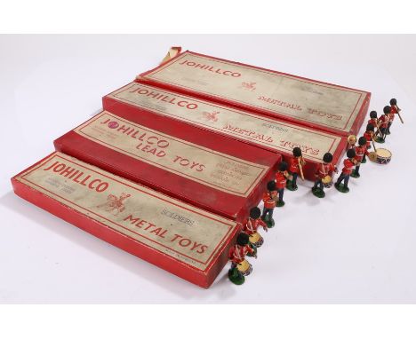 Johillco Metal Toys, Highland No 9/40/5, boxed, together with Highlanders 9/41/4, boxed, unboxed bandsmen, Fusiliers Hussars 