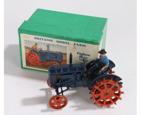 Britains Model Farm, Fordson Major Tractor, No. 127F (Studded metal wheels) boxed 