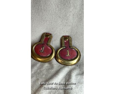 Pair of 19th C Continental Epaulettes (Possibly Prussian)  19th C epaulettes, with unknown origin. The number 1 designated th