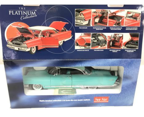 A Boxed Sun Star 1956 Lincoln Premiere. 1:18 scale.