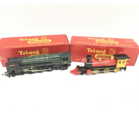 2 X Boxed Tri-Ang 00 Gauge Locomotives. A 4-6-2 Britannia Loco #R.259 and a 2-6-0 Old Time Locomotive Davy Crockett. #R.358 S
