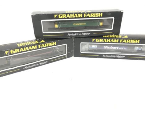 3 X Boxed Graham Farish N Gauge Locomotives.a Class 66/9 Diesel Eddie Engine. A Class 57 Challenger #371228 and a Class 47 Wa