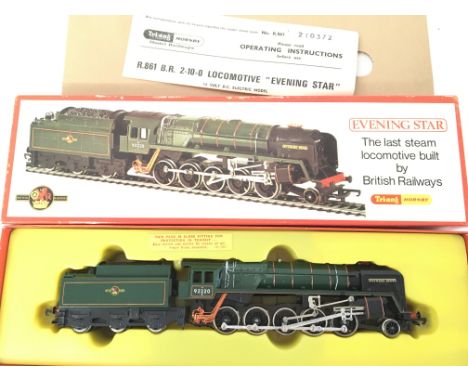 A Boxed Tri-Ang 00 Gauge B.R. 2-10-0Locomotive Evening Star. #R.861.