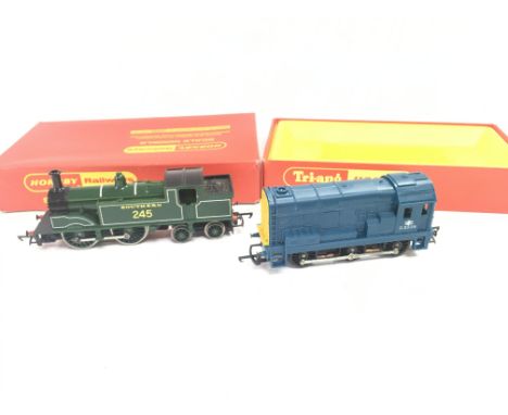 A Boxed Hornby 00 Gauge S.R. 0-4-4 M7 Tank Locomotive and a 0-6-0 Diesel Electric Shunting Locomotive. #R.152.